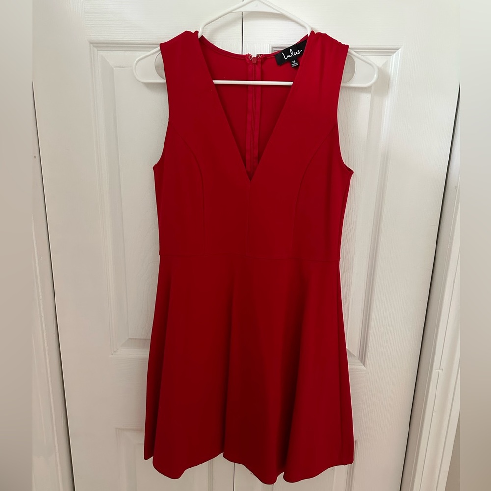 Lulu’s Red A-line mini dress